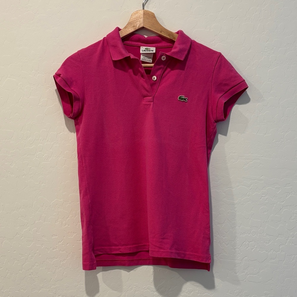 Lacoste Fuchsia Pink Polo Shirt